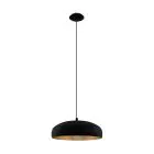 Eglo Luce Pendente Moga 1 Acciaio Nero Rame | IP20 - Adatto per 1x E27 